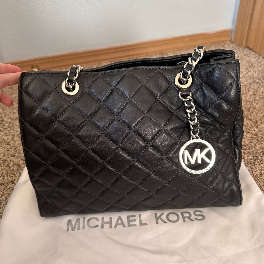 Black Quilted Michael Kors Purse